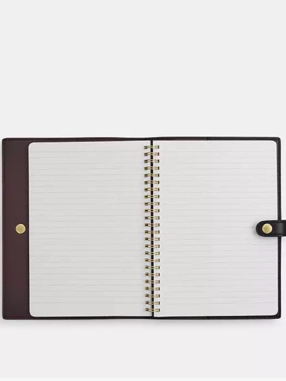 Coach Brown Leather Notebook with Embossed Logo - Picture 10 of 15